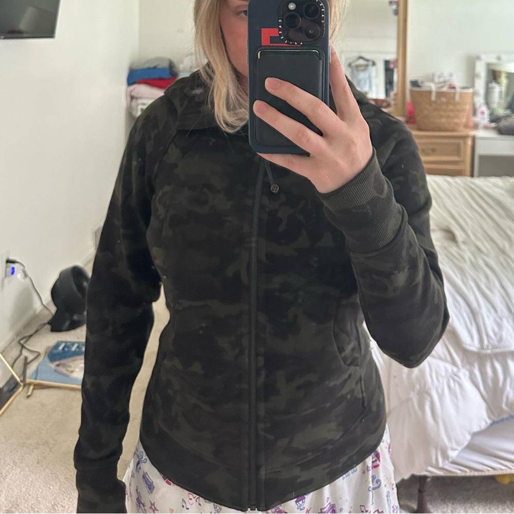 Lululemon Camo scuba Hoodie